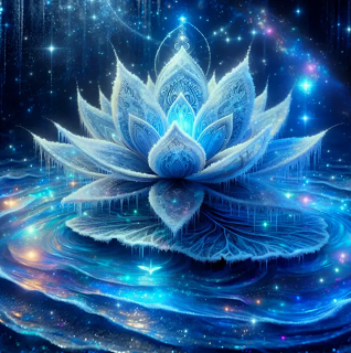 Diamond Painting Eisgefrorene Lotus Blume